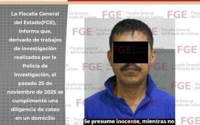EN CATEO EN LA GUSTAVO VÁZQUEZ, LA FGE ASEGURA METANFETAMINA Y DETIENEN A UNA PERSONA