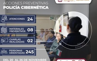 POLICÍA CIBERNÉTICA COLIMA BRINDA 24 ATENCIONES PARA PREVENIR DELITOS DIGITALES