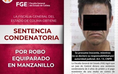 DAN SENTENCIA A SUJETO POR EL ROBO DE UNA MOTOCICLETA EN MANZANILLO