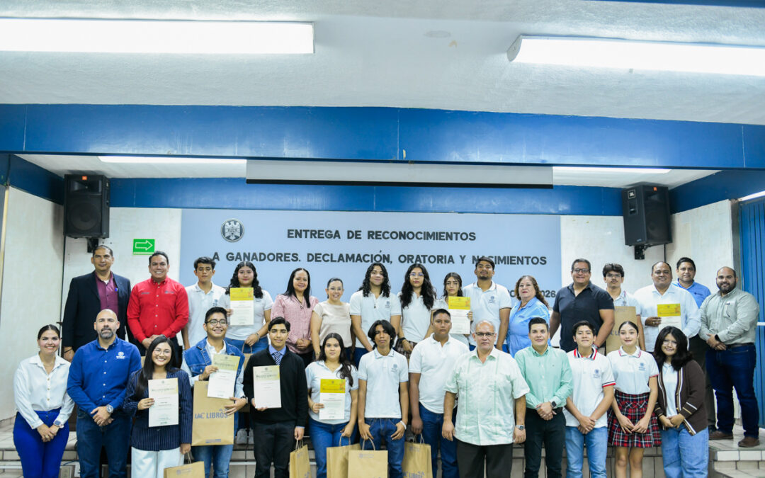 RECONOCEN A GANADORES Y GANADORAS DE CONCURSOS DE ORATORIA, DECLAMACIÓN Y NACIMIENTOS TRADICIONALES