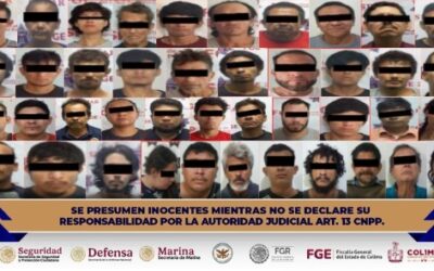 POLICÍA ESTATAL DE COLIMA DETIENE A 43 PERSONAS EN LA PRIMERA SEMANA DE ENERO