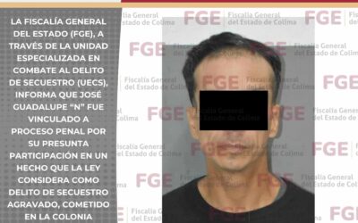 HOMBRE ES VINCULADO A PROCESO POR SECUESTRO AGRAVADO