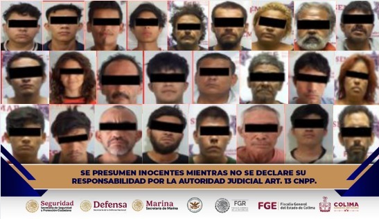 DETUVO POLICÍA ESTATAL A 25PERSONAS RELACIONADAS  CON HECHOS DELICTIVOS DURANTE EL FIN DE SEMANA