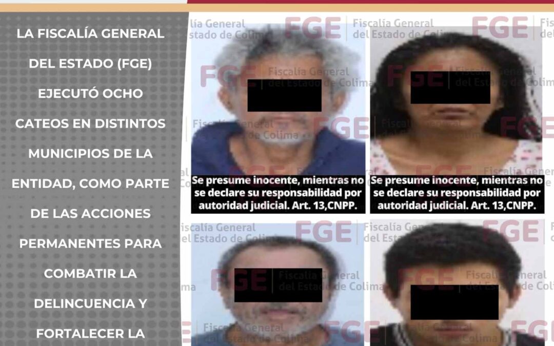 EN CATEOS, FGE DETIENE 4 PERSONAS Y ASEGURA MOTOCICLETA Y NARCÓTICOS