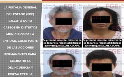 EN CATEOS, FGE DETIENE 4 PERSONAS Y ASEGURA MOTOCICLETA Y NARCÓTICOS