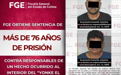 SENTENCIAN A 76 AÑOS A PAR DE RESPONSABLES POR HOMICIDIO, ROBO Y DESAPARICIÓN EN UN YONKE
