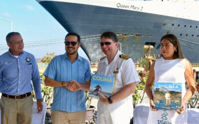 MANZANILLO RECIBE AL ‘QUEEN MARY 2’, EL CRUCERO MÁS GRANDE QUE HA ARRIBADO AL PUERTO