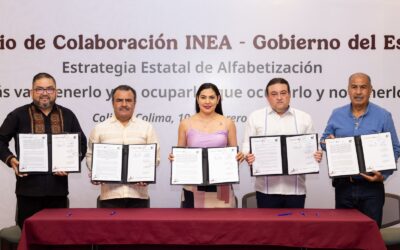 FIRMA GOBERNADORA COLABORACIÓN CON INEA PARA ABATIR REZAGO EDUCATIVO EN COLIMA
