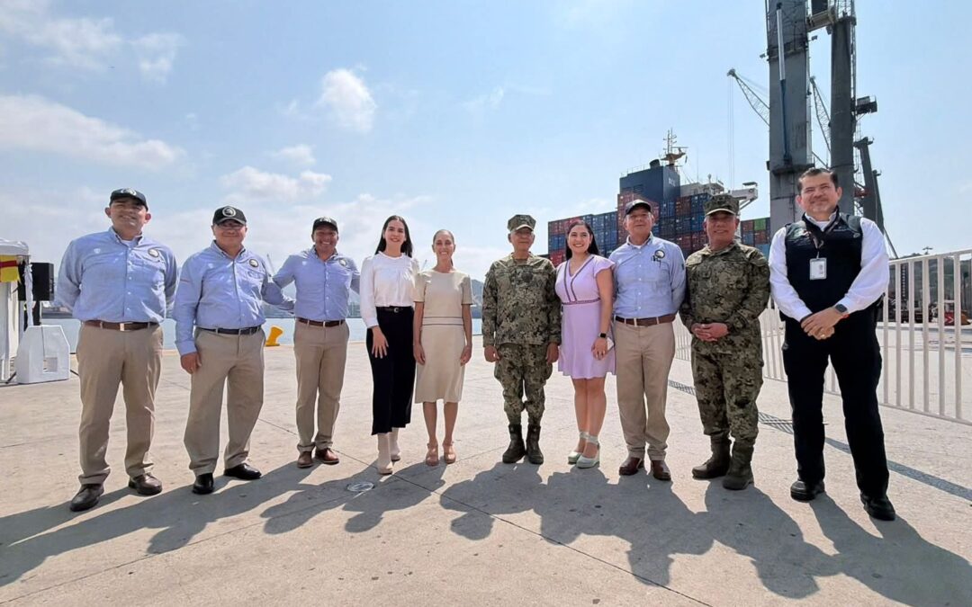 INDIRA VIZCAÍNO SUBRAYA POSICIÓN ESTRATÉGICA DE MANZANILLO, DURANTE LA SUPERVISIÓN DE LA PRESIDENTA SHEINBAUM POR ASIPONA