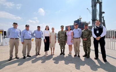 INDIRA VIZCAÍNO SUBRAYA POSICIÓN ESTRATÉGICA DE MANZANILLO, DURANTE LA SUPERVISIÓN DE LA PRESIDENTA SHEINBAUM POR ASIPONA