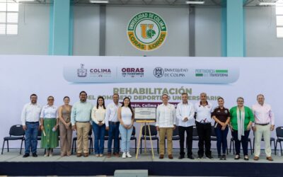 GOBERNADORA INDIRA VIZCAÍNO Y RECTOR DE LA UDEC ENTREGAN LA REHABILITACIÓN DEL COMPLEJO DEPORTIVO UNIVERSITARIO DE TECOMÁN