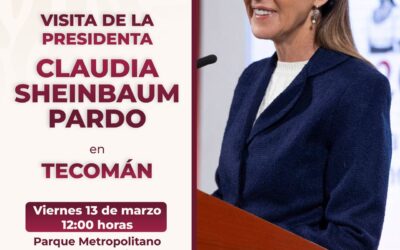 PRESIDENTA CLAUDIA SHEINBAUM ESTARÁ POR SEXTA OCASIÓN EN COLIMA EN GIRA DE TRABAJO