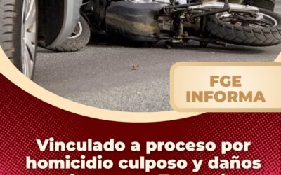 VINCULADO A PROCESO POR HOMICIDIO CULPOSO Y DAÑOS CULPOSOS EN TECOMÁN