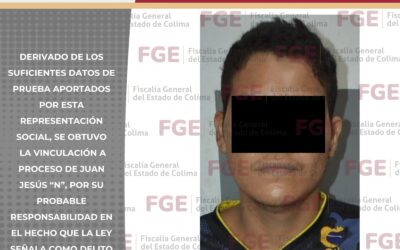 VINCULAN A PROCESO A IMPUTADO POR HOMICIDIO CALIFICADO EN RIÑA EN COQUIMATLÁN