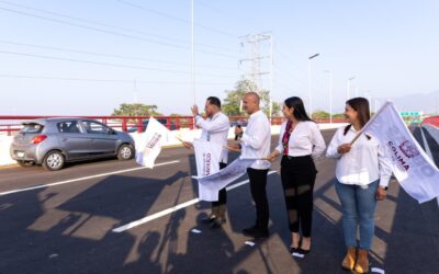 DAN BANDERAZO INDIRA VIZCAÍNO Y SICT DE APERTURA A PUENTE ‘CELSA VIRGEN PÉREZ’