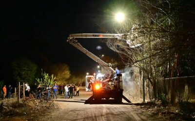 COMUNIDAD LOS ORTICES QUEDÓ CON EL 100% DE SUS LIMINARIAS FUNCIONANDO