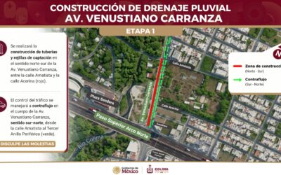 SEIDUM COLIMA INFORMA AJUSTES A LA CIRCULACIÓN EN AVENIDA VENUSTIANO CARRANZA A PARTIR DE ESTE MARTES