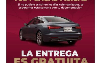 MOVILIDAD COLIMA AMPLÍA PERIODO PARA RECOGER PLACAS FÍSICAS, DEL 26 DE MAYO AL 5 DE JUNIO