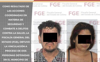 ASEGURAMIENTO DE MÁS DE 170 ENVOLTORIOS CON METANFETAMINA DERIVA EN VINCULACIÓN A PROCESO DE DOS PERSONAS EN MANZANILLO
