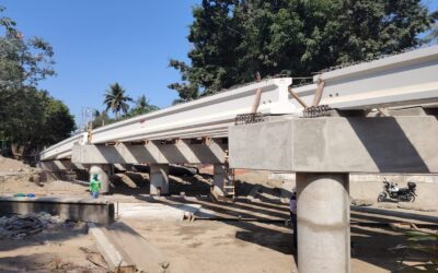 OBRA DE PUENTE EN SANTIAGO CON 80% DE AVANCE