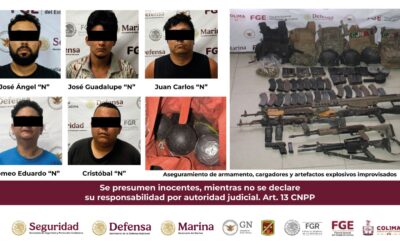 MESA DE COORDINACIÓN ESTATAL INFORMA RESULTADOS DE OPERATIVO EN TECOMÁN: 5 DETENIDOS Y DIVERSOS ASEGURAMIENTOS