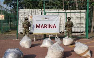 LA SECRETARÍA DE MARINA ASEGURÓ 5 BULTOS CON PRESUNTA METANFETAMINA EN EL PUERTO DE MANZANILLO