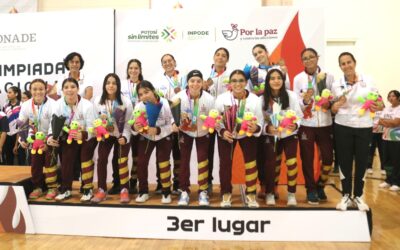 SELECCIÓN FEMENIL DE BALONMANO DA A COLIMA LA PRESEA 14 EN OLIMPIADA NACIONAL, ES BRONCE