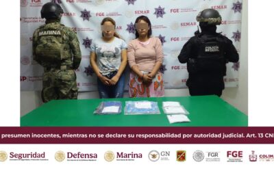 INFORMAN DESMANTELAMIENTO DE CÉLULA DE DISTRIBUCIÓN EN MANZANILLO, DETIENEN A DOS MUJERES CON 830 BOLSAS DE NARCÓTICO