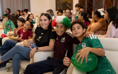 INDIRA VIZCAÍNO Y MENORES PARTICIPANTES EN JUEGOS NACIONALES DE EDUCACIÓN BÁSICA CELEBRA TRIUNFO DE MÉXICO