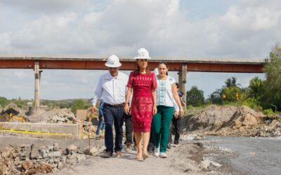 SUPERVISA CLAUDIA E INDIRA AVANCES DE LA PRESA DERIVADORA EN ARMERÍA