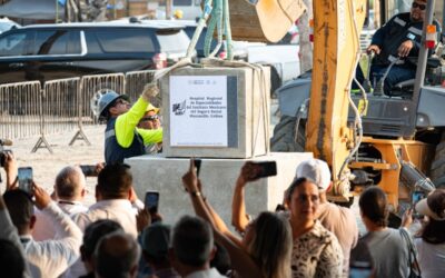 COLOCAN SHEINBAUM Y VIZCAÍNO PRIMERA PIEDRA PARA NUEVO HOSPITAL GENERAL DE ZONA DEL IMSS EN MANZANILLO
