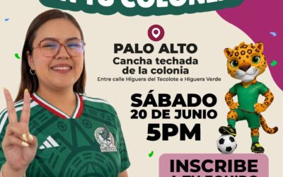 KAREN JURADO LLEVARÁ EL «MUNDIALITO A TU COLONIA» A LA COLONIA PALO ALTO