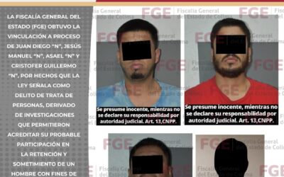 FGE OBTIENE VINCULACIÓN A PROCESO DE CUATRO HOMBRES POR TRATA DE PERSONAS