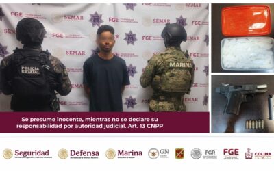 DETIENEN A PRESUNTO SICARIO DEL CÁRTEL DE SINALOA CON DROGAS, UN ARMA Y CARTUCHOS
