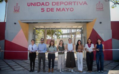 INDIRA VIZCAÍNO Y ROSI BAYARDO ENTREGAN LA REHABILITACIÓN DE LA UNIDAD DEPORTIVA ‘5 DE MAYO’ EN MANZANILLO; SE INVIRTIERON MÁS DE 50 MDP