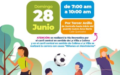 INVITA AYUNTAMIENTO CAPITALINO UNIRSE A LA VÍA RECREATIVA, PARA ACTIVIDAD FÍSICA Y MOVILIDAD SUSTENTABLE