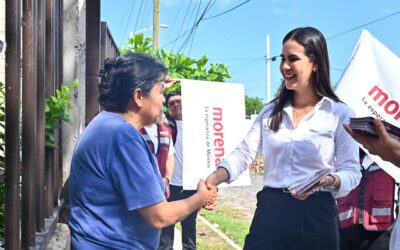 REALIZA ROSY BAYARDO RECORRIDOS EN EL MUNICIPIO DE COLIMA PARA FORTALECER LA TRANSFORMACIÓN