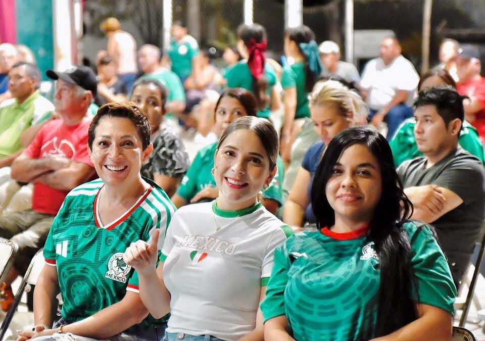 LLEVA DIPUTADA SOFÍA PERALTA LA EMOCIÓN DE LA SELECCIÓN MEXICANA A LAS COLONIAS DE VDEA PARA FORTALECER LA CONVIVENCIA FAMILIAR