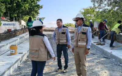 SUPERVISA DIRECTOR DE ASIPONA OBRA DE PUENTE EN SANTIAGO