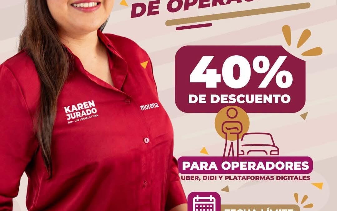 INVITA KAREN JURADO A APROVECHAR EL 40 % DE DESCUENTO EN REGULARIZACIÓN DE PERMISO DE OPERACIÓN DE PLATAFORMA Y PEDIR DEVOLUCIÓN