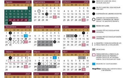 INICIARÁ EL 31 DE AGOSTO EL CICLO ESCOLAR 2026-2027, ANUNCIA SEP CALENDARIO