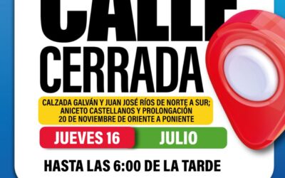 CIERRE DE CALLES EN LA CIUDAD DE COLIMA POR TRABAJOS Y MANIOBRAS DE LA CFE