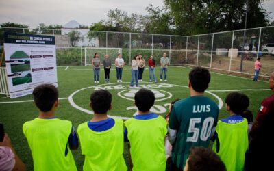GOBERNADORA DE COLIMA ENTREGÓ NUEVA CANCHA DE FÚTBOL 5 EN LA COLONIA » VALLE REAL» DE CUAUHTÉMOC 