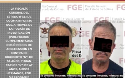PDI CAPTURA A DOS HERMANOS POR ROBO CALIFICADO EN CUMPLIMIENTO DE ÓRDENES DE APREHENSIÓN