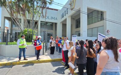 REFUERZA IMSS COLIMA CULTURA DE PREVENCIÓN CON SIMULACRO DE INCENDIO 
