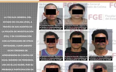 SIETE HOMBRES Y UNA MUJER SON DETENIDOS MEDIANTE ÓRDENES DE ATENCIÓN