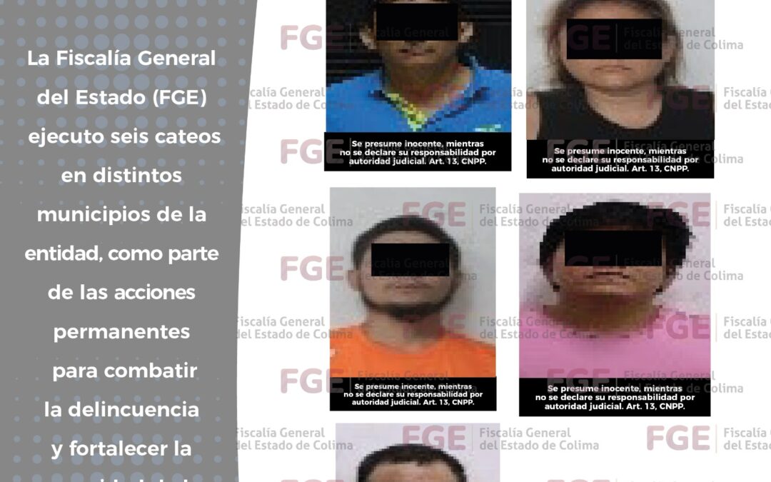 EN CATEOS, DETIENEN A CINCO PERSONAS Y ASEGURAN NARCÓTICOS