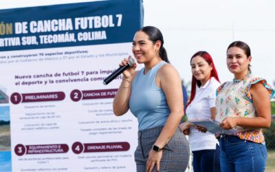 MANDATARIA INDIRA VIZCAÍNO ENTREGÓ DOS NUEVAS CANCHAS DE FÚTBOL 5 Y 7