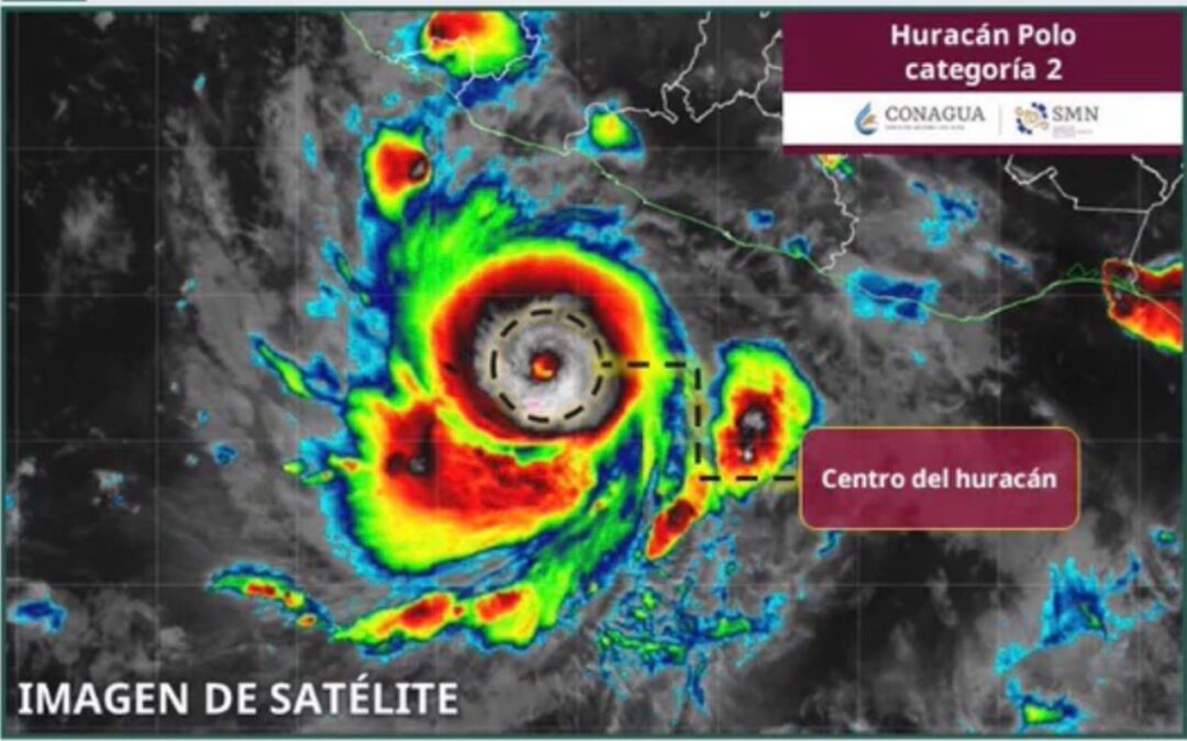 HURACÁN ‘POLO’ ALCANZA CATEGORÍA 2, COLIMA ALERTA ANTE POSIBLE INCREMENTO DE LLUVIAS