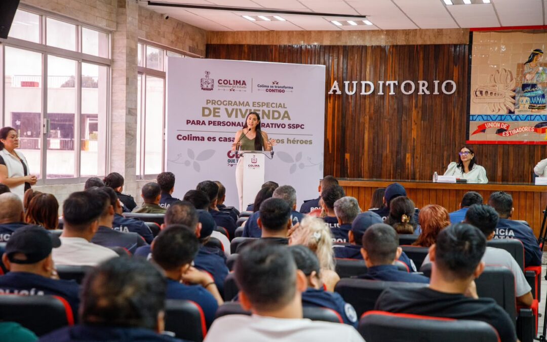 EN MANZANILLO,  INDIRA VIZCAÍNO PRESENTÓ «COLIM EN CASA DE NUESTROS HÉROES», PROGRAMA ESPECIAL DE VIVIENDA PARA POLICÍAS